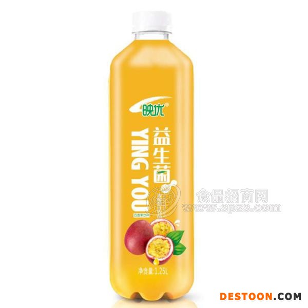 映优益生菌发酵果汁饮料百香果饮料1.25L