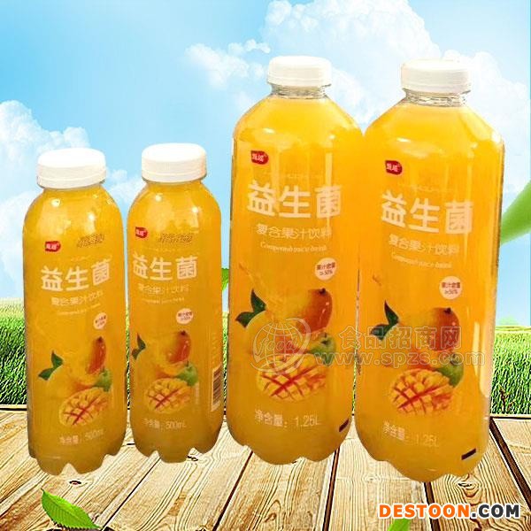 甄瑶 益生菌复合果汁饮料招商 芒果味1.25L
