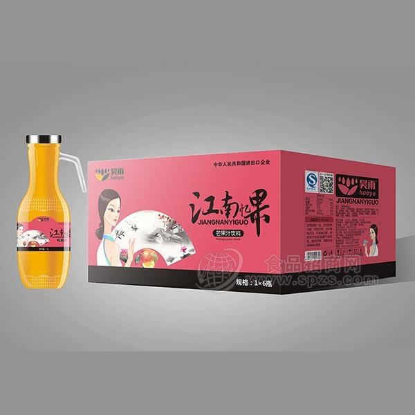 江南忆果 芒果汁饮料1Lx6