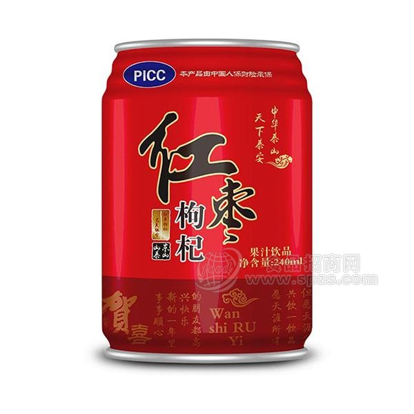 正劲红枣枸杞 果汁饮料240ml